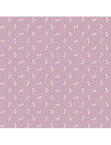Tissu coton Bijoux Violet Pâle à motifs de Bouquets Bloom