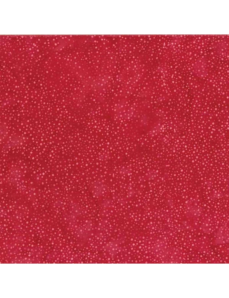 Fat quarter Dot batik imprimé plumetis rouge clair