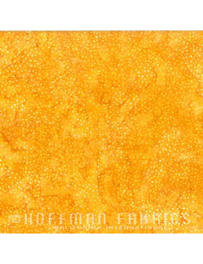 Tissu Dots Batik imprimé plumetis Jaune Orangé