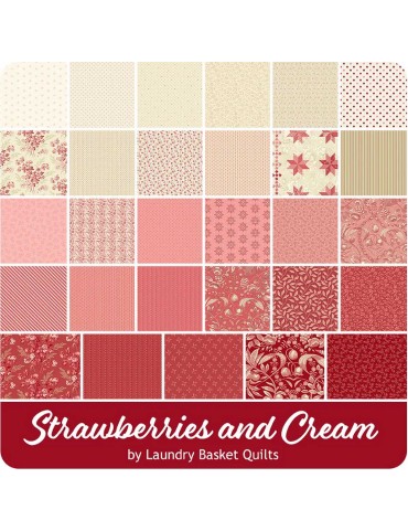 Tissu coton Strawberries and Cream Reed