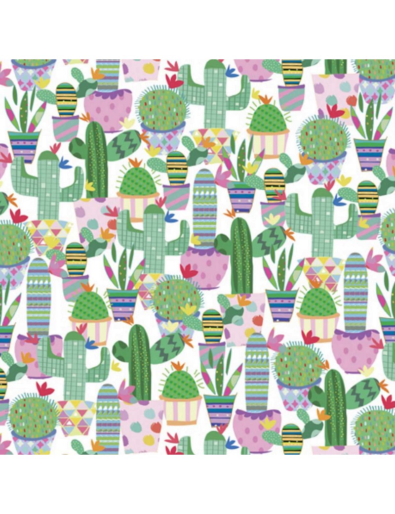 Fat quarter Dapper Dachshunds à motifs de cactus