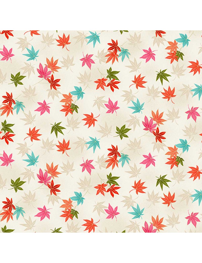 Tissu coton Hikari Maple Leaves