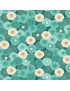 TP-2521-T Chrysanthemum Teal tissu japonais fleuri Hikari Makower