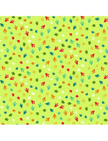 Fat quarter coton Dino Friends Footprints