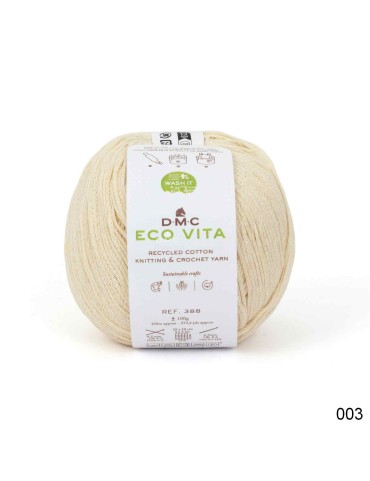 Fil DMC Eco Vita en coton recyclé pour le tricot et le crochet