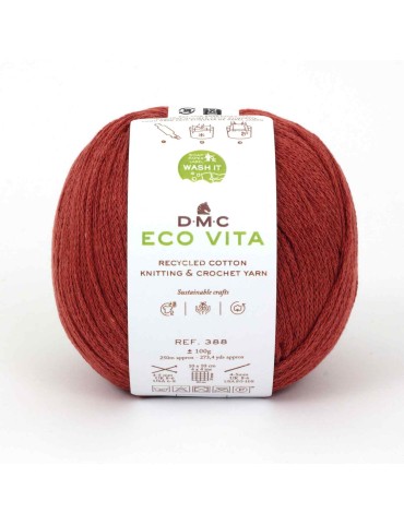 Fil DMC Eco Vita en coton recyclé pour le tricot et le crochet