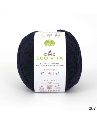 Fil DMC Eco Vita en coton recyclé pour le tricot et le crochet