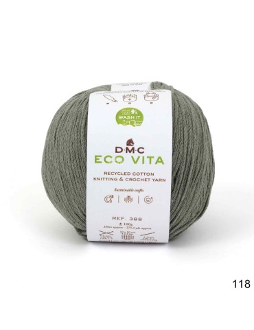 Fil DMC Eco Vita en coton recyclé pour le tricot et le crochet