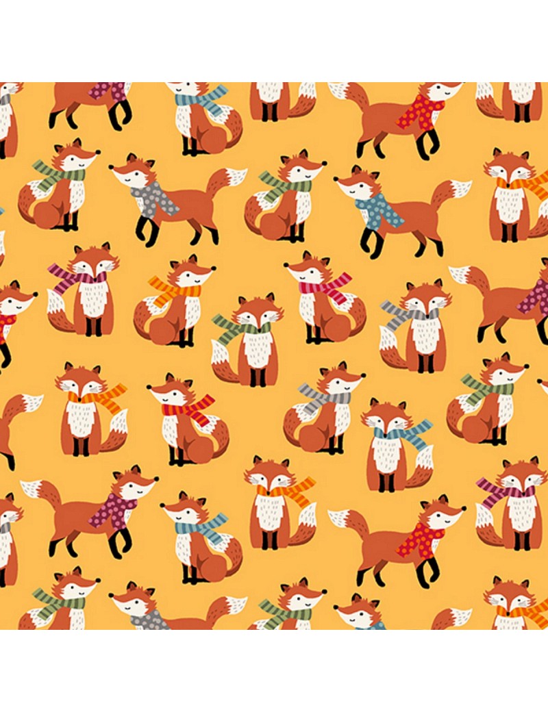 Tissu patchwork Autumn Days Foxes par Makower