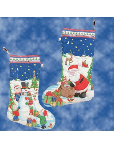 Christmas sock Santa stocking to sew