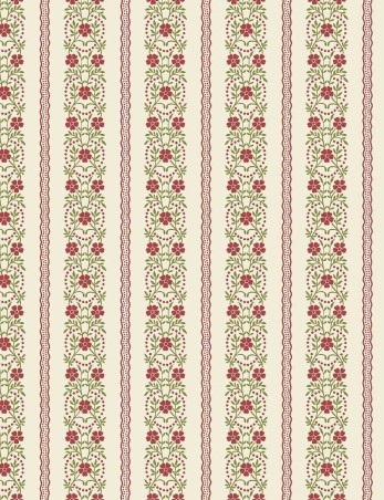 Fat quarter tissu patchwork Joy guirlandes de fleurs par Edyta Sitar