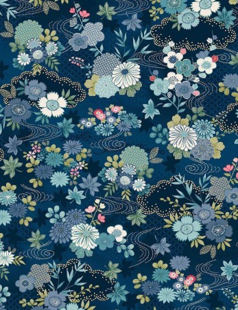 Kasumi harmony patchwork cotton fabric by Makower