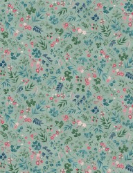 Kasumi cherry blossom patchwork cotton fabric by Makower