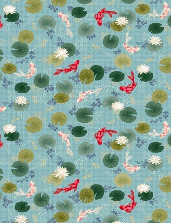 Fat quarter patchwork fabric Kasumi carpe Koi by Makower