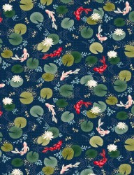 Fat quarter patchwork fabric Kasumi carpe Koi by Makower