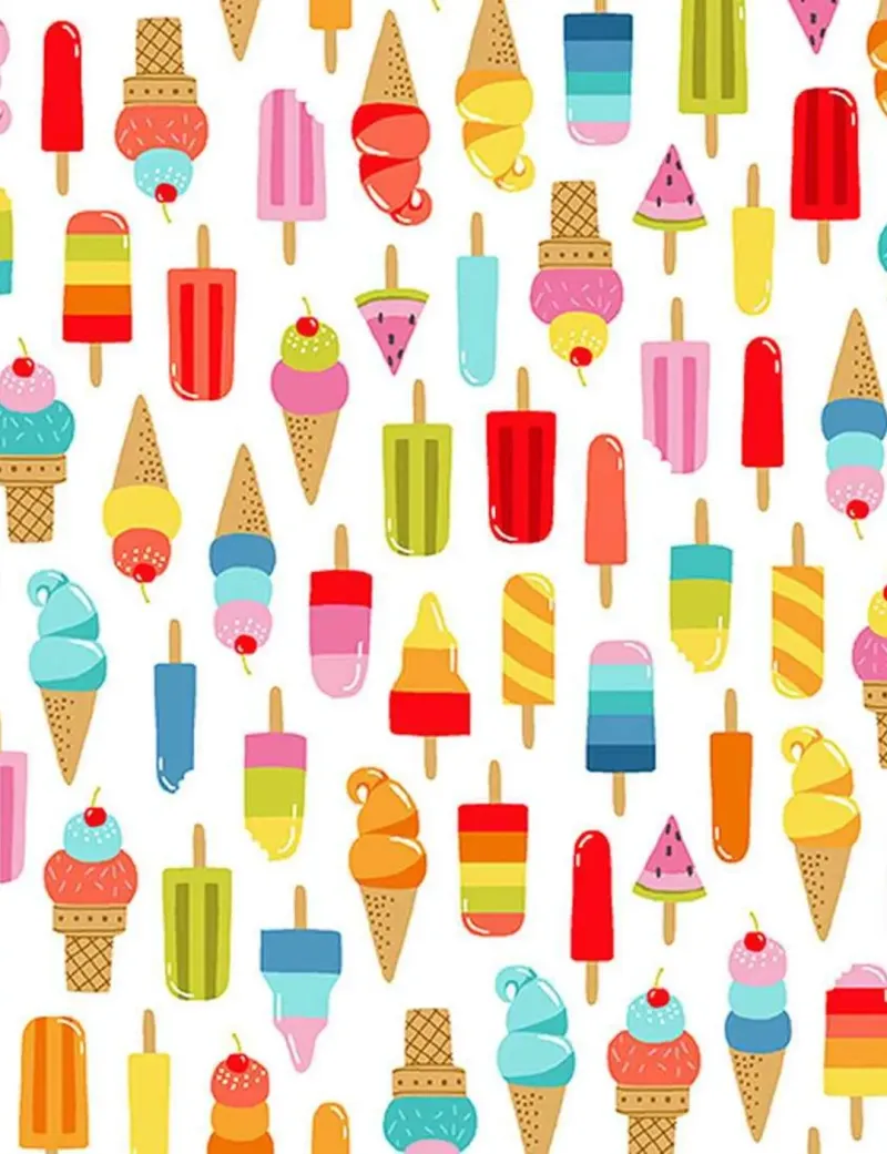 Fat quarter patchwork fabric Pool Party ice creams