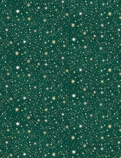 Enchanted Christmas starry sky patchwork fabric