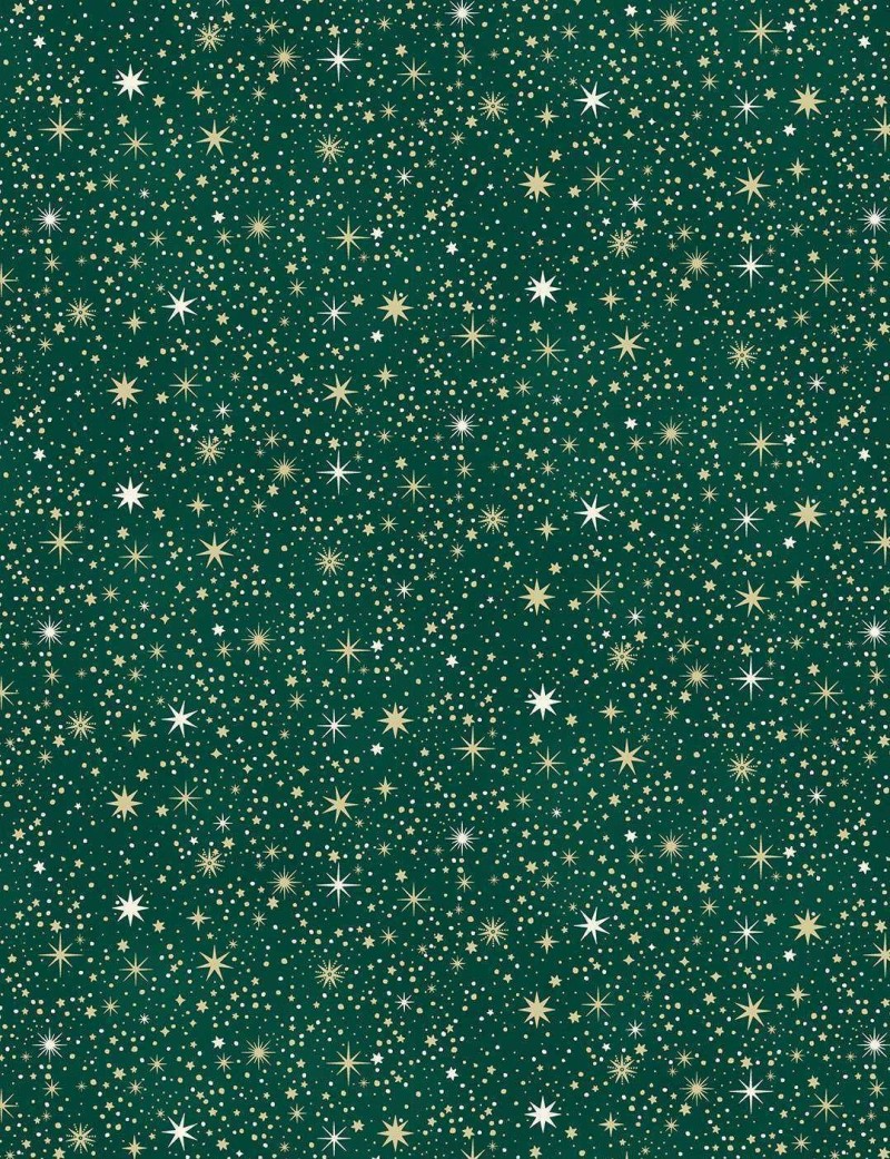 Enchanted Christmas starry sky patchwork fabric