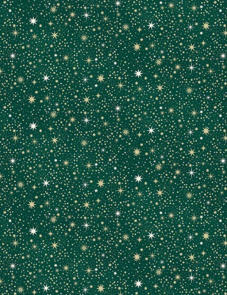 Enchanted Christmas starry sky patchwork fabric