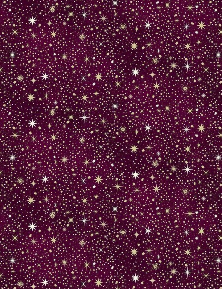 Enchanted Christmas starry sky patchwork fabric