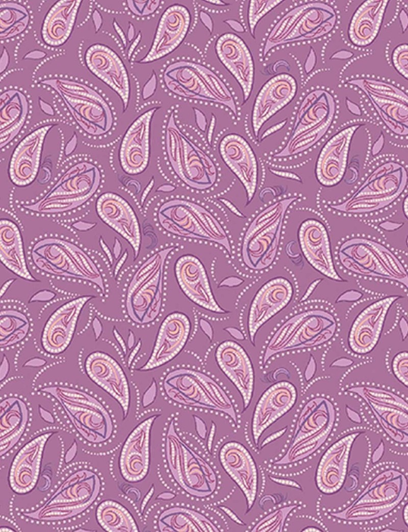 Fat quarter At Days End cotton fabric printed with paisley motifs