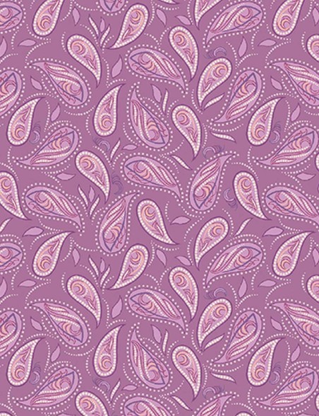 Fat quarter At Days End cotton fabric printed with paisley motifs