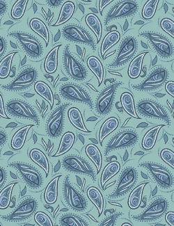 Fat quarter At Days End cotton fabric printed with paisley motifs