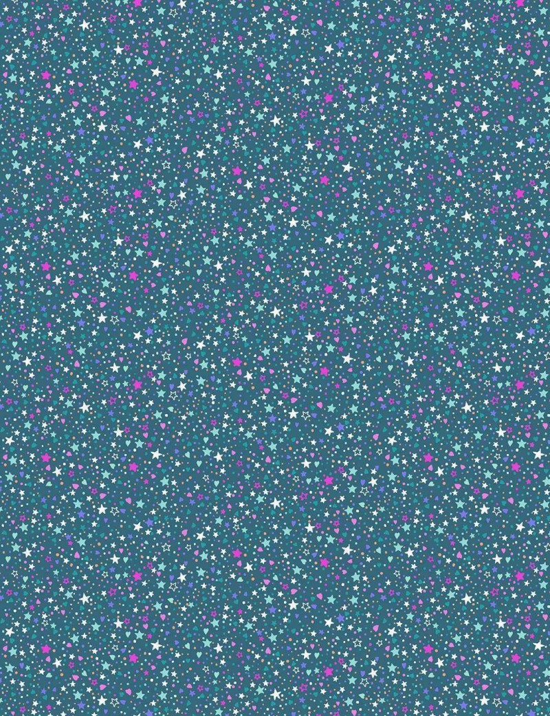 Fairy Dust sparkle stars patchwork fabric by Makower UK