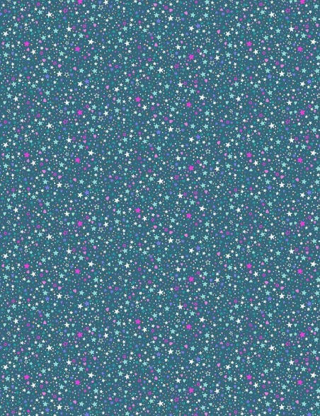 Fairy Dust sparkle stars patchwork fabric by Makower UK