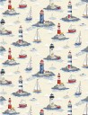 Tissu coton Nautical lighthouses