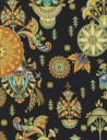 Egyptian patchwork fabric printed with large, brightly colored motifs