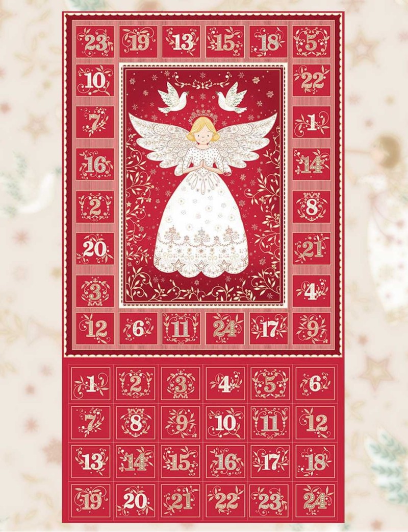 Sewing Advent calendar with angel design