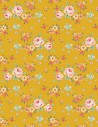 Tissu Tilda Gracie Yellow imprimé de petits bouquets de fleurs