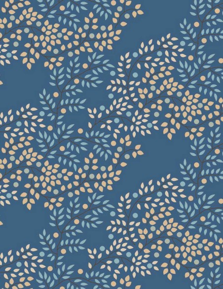 Fat quarter Tilda Berry Tangle imprimé de petites feuilles et de baies