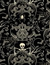 Fat Quarter Halloween Midnight Haunt Spooky Damask