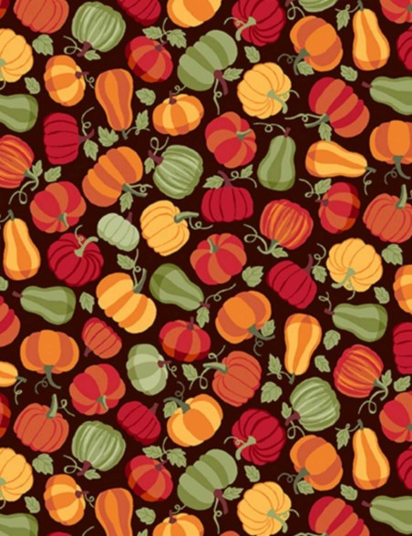 Tissu patchwork Autumn Days Pumpkins par Makower