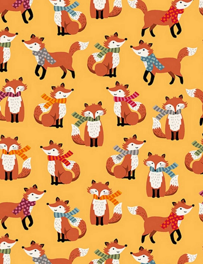 Tissu patchwork Autumn Days Foxes par Makower