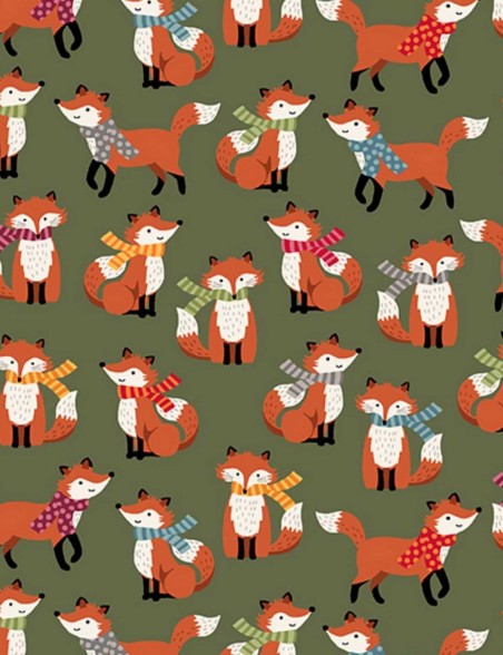 Fat quarter Autumn days Foxes