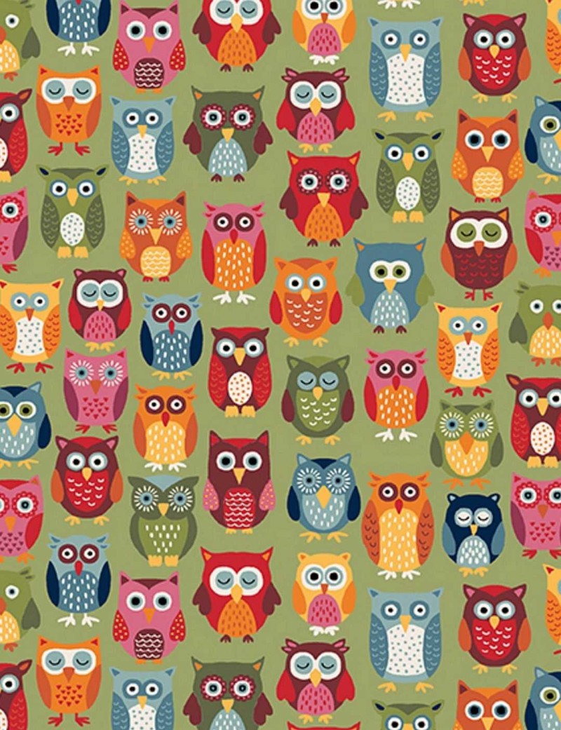 Fat quarter Autumn Days owls