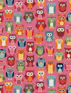 Fat quarter Autumn Days owls