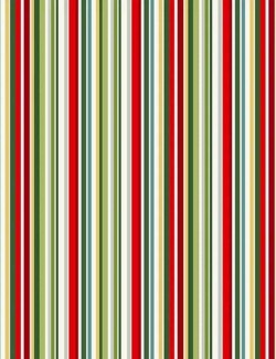 Tissu coton Christmas Festive Foliage Stripe