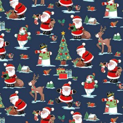 Fat quarter Noël Santa scenic