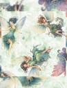 Enchanted fabric printed with pretty fairies with colourful wings