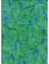 Tissu Batik imprimé Branches Vert et Bleu