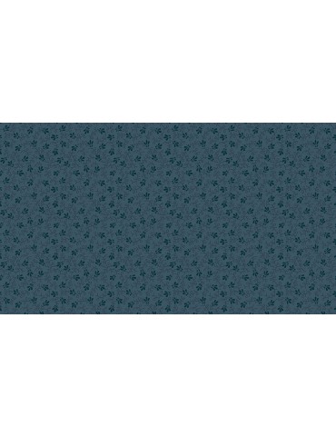 Tissu coton Trinkets 2020 Bleu à motifs de Feuilles de Vignes