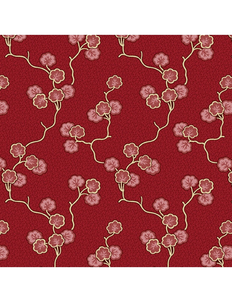 Tissu coton Annes English Scrapbox à motifs de Fleurs
