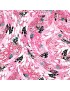 Tissu coton Fancy Flamingos à motifs de plumes de Flamant rose