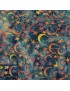 Fat Quarter Batik imprimé Winter à motifs de Lunes et d'Etoiles