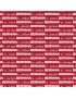 Tissu coton Bernina à motifs d' écriture sur fond rouge