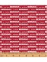 Tissu coton Bernina à motifs d'écriture sur fond rouge